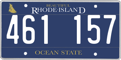 RI license plate 461157