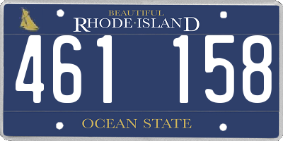 RI license plate 461158