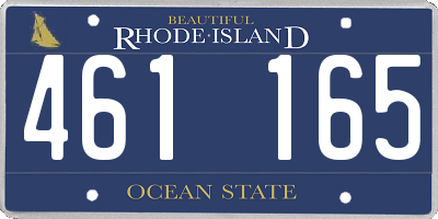 RI license plate 461165