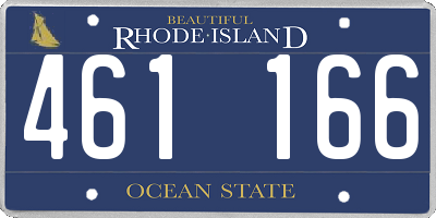 RI license plate 461166