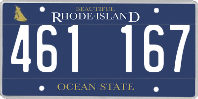 RI license plate 461167