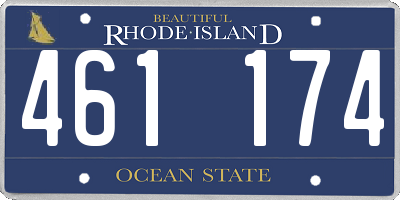 RI license plate 461174