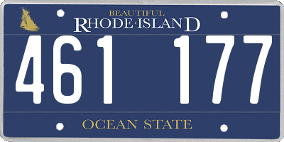 RI license plate 461177