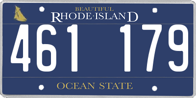 RI license plate 461179