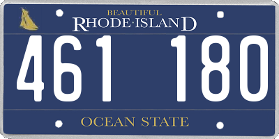 RI license plate 461180