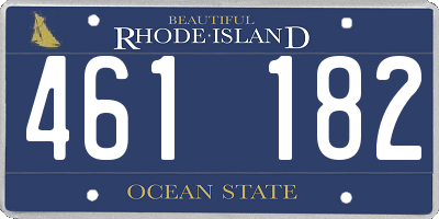 RI license plate 461182