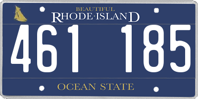 RI license plate 461185