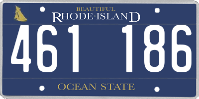 RI license plate 461186