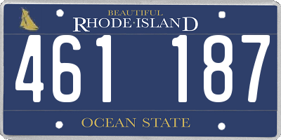 RI license plate 461187