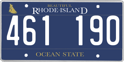 RI license plate 461190