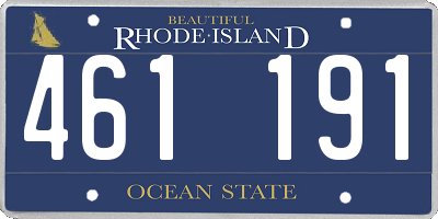 RI license plate 461191