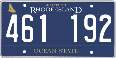 RI license plate 461192