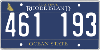 RI license plate 461193