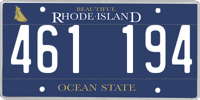 RI license plate 461194