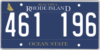 RI license plate 461196