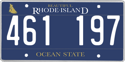 RI license plate 461197