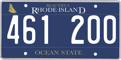 RI license plate 461200