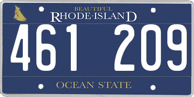 RI license plate 461209