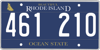 RI license plate 461210