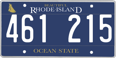 RI license plate 461215