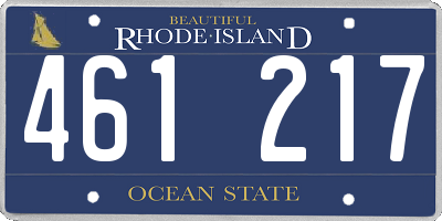 RI license plate 461217