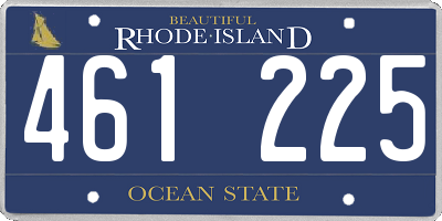 RI license plate 461225