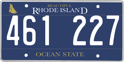 RI license plate 461227