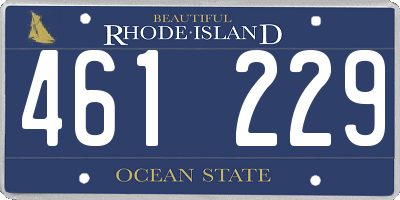 RI license plate 461229