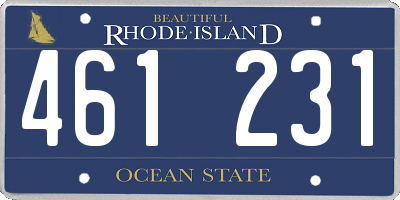 RI license plate 461231