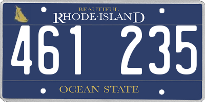 RI license plate 461235