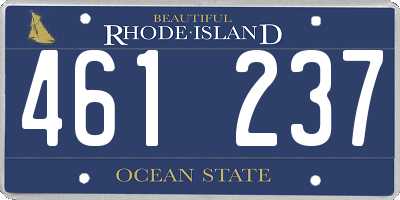 RI license plate 461237