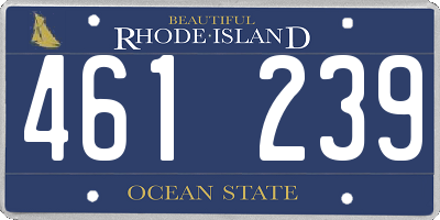 RI license plate 461239