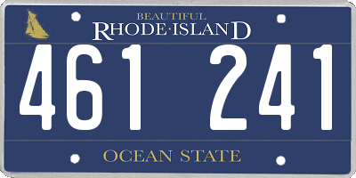 RI license plate 461241
