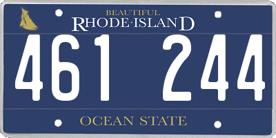 RI license plate 461244