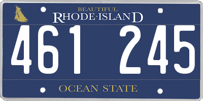 RI license plate 461245