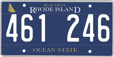 RI license plate 461246