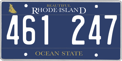 RI license plate 461247