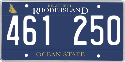 RI license plate 461250