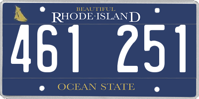 RI license plate 461251