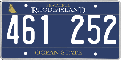 RI license plate 461252