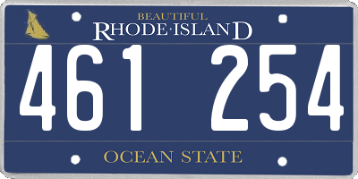 RI license plate 461254