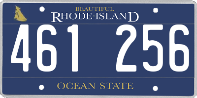 RI license plate 461256