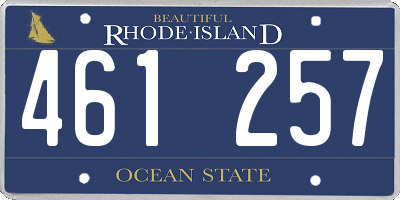 RI license plate 461257