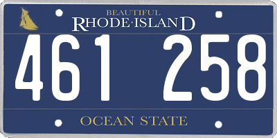 RI license plate 461258