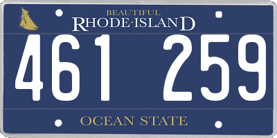 RI license plate 461259