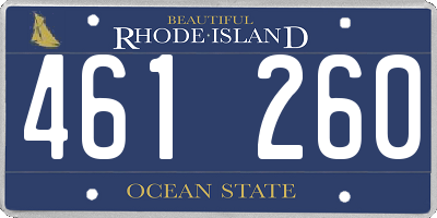 RI license plate 461260