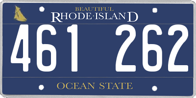 RI license plate 461262