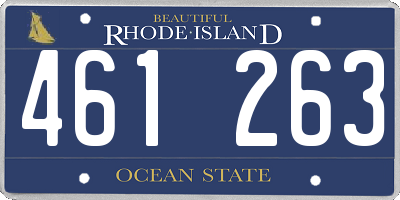 RI license plate 461263