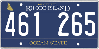 RI license plate 461265