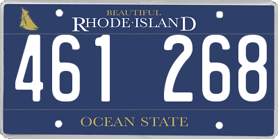 RI license plate 461268